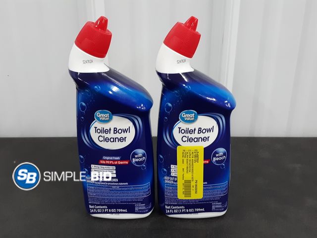 Lot 58-38000 - Lot of (2) New Great Value Toilet Bowl Cleaner - 24 fl oz each