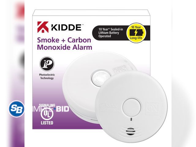 Lot 58-34090 - New Kidde Combo Smoke and Carbon Monoxide Alarm P3010K