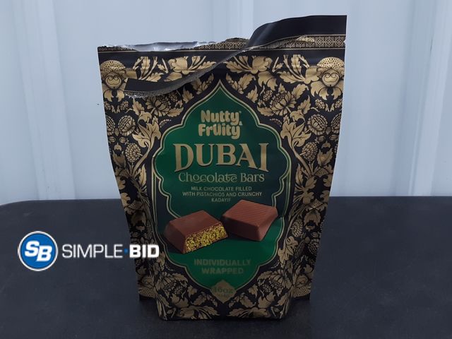 Lot 58-30324 - Nutty Fruity DUBAI chocolate bars 11 individually wrapped - unopened