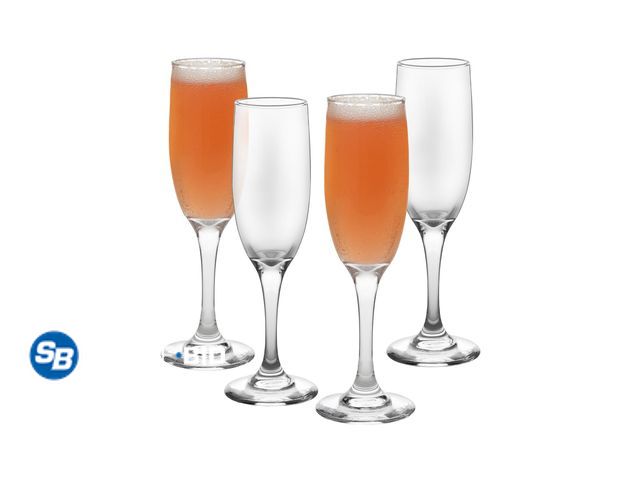 Lot 58-51632 - Lot of (4) New Mainstay Glass Champagne Flute, 6oz