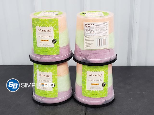 Lot 58-69641 - Lot of (4) Favorite Day Cotton Candy Layer Cake - Orange Green, apple - unopened