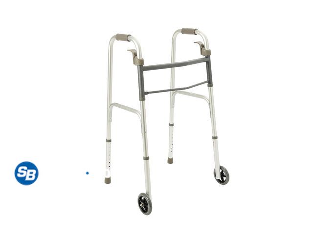 Lot 58-57107 - New Medline Folding Paddle Walker – Comfortable, Maneuverable, for Injury, Moderate Weight Support S...