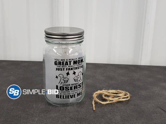 Lot 58-56491 - New Mason Jar Night Light for Mom -- You are a REALLY REALLY Great MOM Just the best Really Terrific...