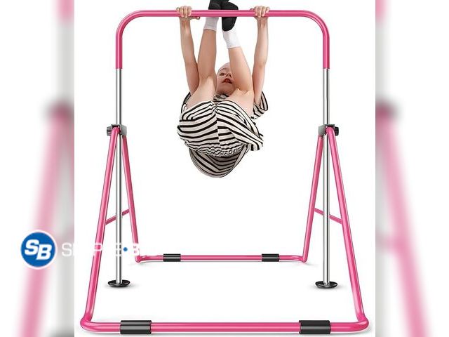 Lot 58-31999 - Sportsroyals Gymnastics Bar for Kids,Adjustable Height Gymnastic Horizontal Bars,Folding Gymnastic J...