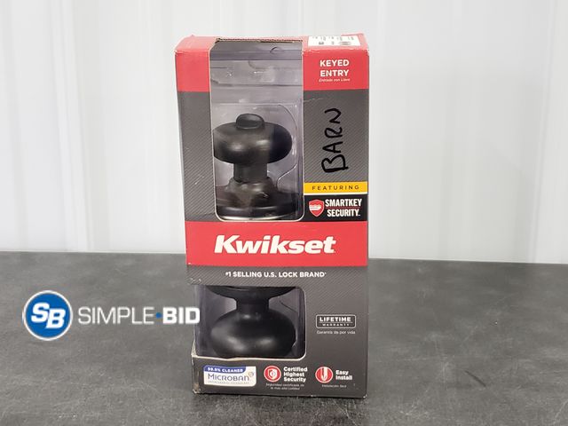 Lot 58-29562 - Kwikset Keyed Entry Door Knobs - Oil Rubbed Bronze - New