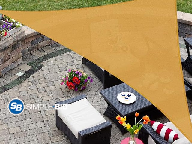 Lot 58-26331 - New AsterOutdoor Sun Shade Sail Triangle 12' x 12' x 12' UV Block Canopy for Patio Backyard Lawn Gar...