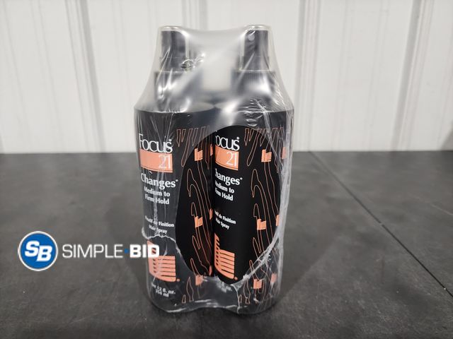 Lot 58-32523 - Lot of (6) New Focus 21 Changes Medium to firm Hold HAIR SPRAY -- 12 fl oz each