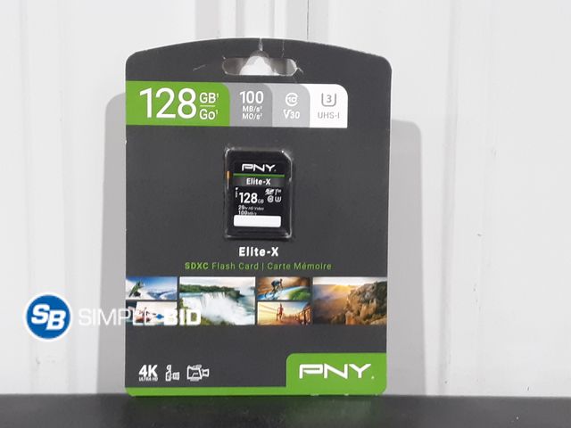 Lot 58-28526 - New PNY Elite-X 128GB SDXC Flash Card