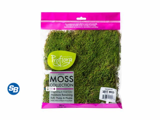 Lot 58-38171 - Lot of (4) New ProFlora Green True Moss Sheet, 2oz Floral Arranging Supplies