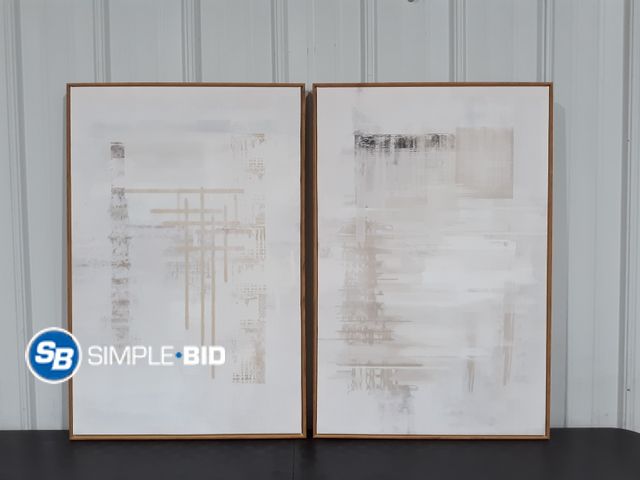 Lot 58-28836 - Lot of (2) New Decorative Framed Wall Decor - approx. 36" x 24"