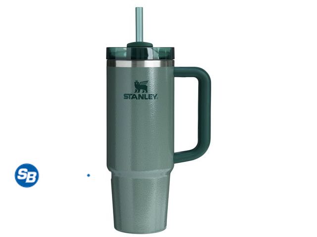 Lot 58-50942 - New Stanley Quencher Flowstate 30oz Hammertone Green Stainless Steel Tumbler