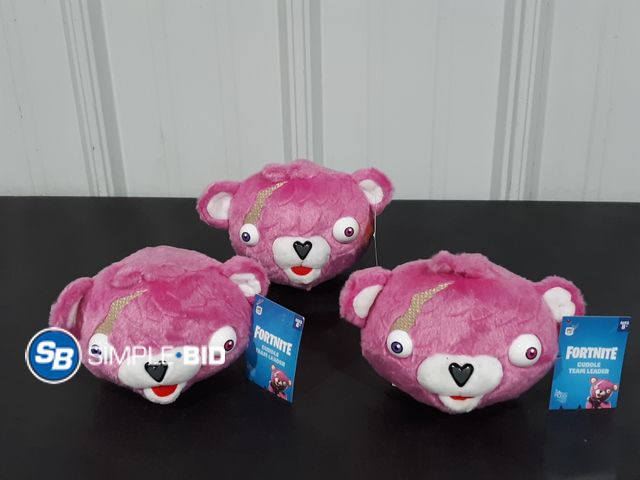 Lot 58-26765 - Lot of (3) New Epic Games Fortnite Cuddle Team Leader Plushies