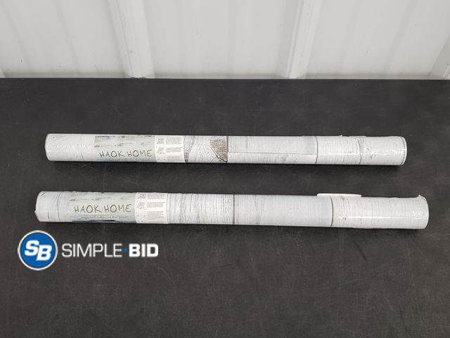Lot 58-72233 - Lot of (2) Rolls of Haok Home Vinyl Peel &amp; Stick Wallpaper 17.7" x 9.8'
