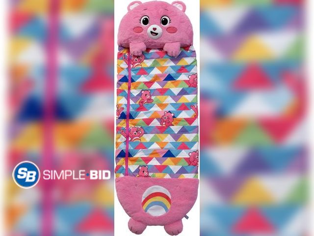 Lot 58-58462 - New Happy Nappers: Care Bears Sleep Sack Medium - Cheer Bear - 54 x 20, 2-in-1: Plush Character Open...