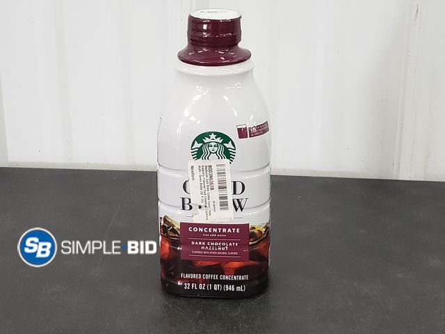 Lot 58-71779 - Starbucks Dark Chocolate Hazelnut, Cold Brew Coffee Concentrate, Iced Coffee, 32 fl oz - unopened - ...