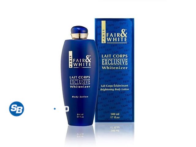 Lot 58-21374 - FAIR &amp; WHITE Lait Corps Exclusive Body Lotion - 17 Fl oz / 500 ml - unopened - sealed box