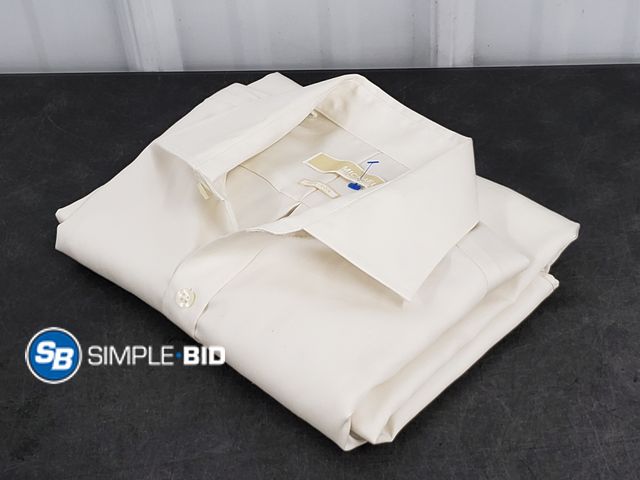 Lot 58-59414 - Michael Kors Cream Colored Button Down Dress Shirt Size 16 Neck - Used