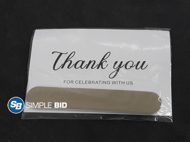 Lot 58-38957 - New 100 Pcs Wedding Bridal Shower Party Favors Bulk Nail Files Emery Boards for Guests Bridesmaid Ba...