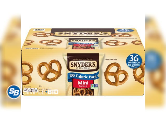 Lot 58-72720 - SNYDER PRETZELS (36 PACKS) - unopened - expired