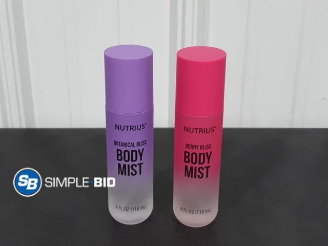 Lot 58-17829 - Nutrius BODY mist Lot of (2) - Berry Bliss - Botanical Bliss  - Out of Package - unused