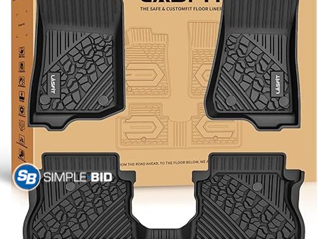 Lot 58-33125 - LASFIT Floor Mats for Jeep Gladiator JT 2020-2024 2025 All Weather TPE Custom Fit Pickup Truck Mats ...