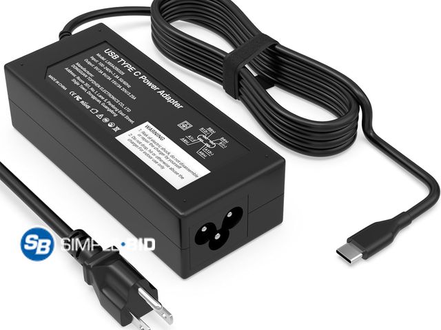 Lot 58-70516 - New  65W USB C Laptop Charger,USB Type C Power Adapter for All | Compatible with HP Chromebook Lenov...