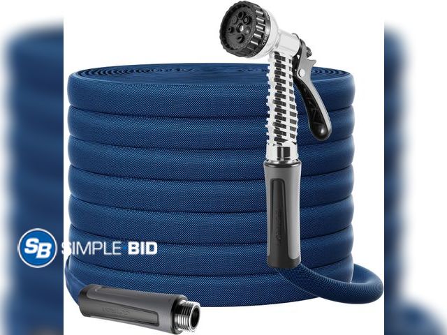 Lot 58-39898 - New Gotron Garden Hose 50ft, Non-Expanding Lightweight Water Hose with 7 Function Nozzle &amp; 360° ...