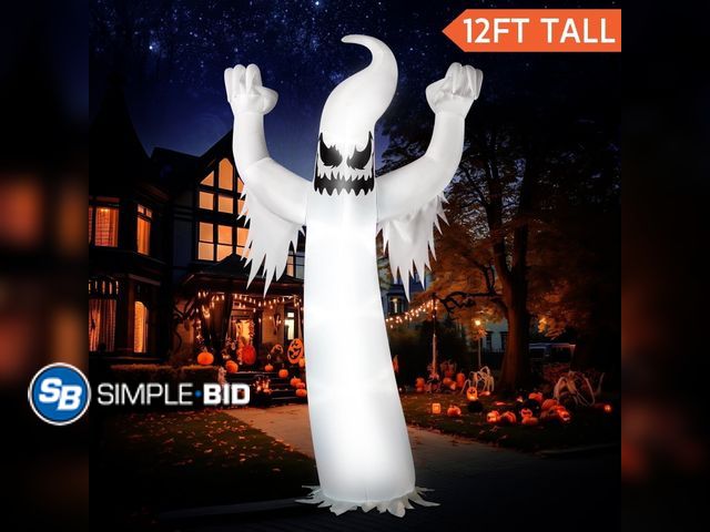 Lot 58-32446 - Joyfy 12ft Halloween Inflatable Ghost,Giant Ghosts inflatables with Build-in LEDs Outdoor Decoration...