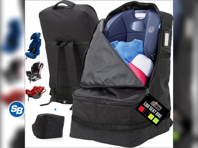 Lot 58-50600 - New GORILLA GRIP Tear and Water Resistant Padded Car Seat Travel Bag for Airplane and Airport, Unive...