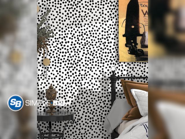Lot 58-74873 - Lot of (2) New Modern Peel and Stick Wallpaper 17.3" x 78.8" Self Adhesive Wallpaper Black and White...