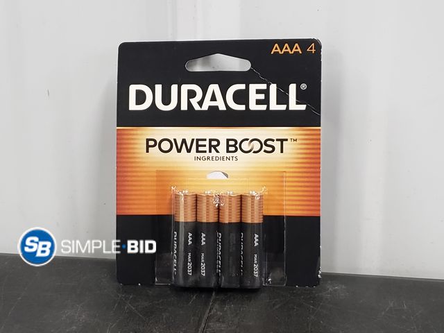 Lot 58-53898 - Duracell 4 pack AAA Batteries