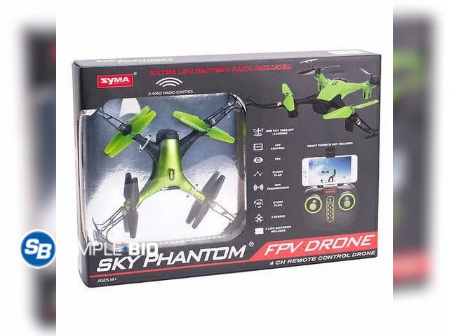 Lot 58-34759 - Syma Sky Phantom FPV Drone 4 CH Remote Control Drone - unopened