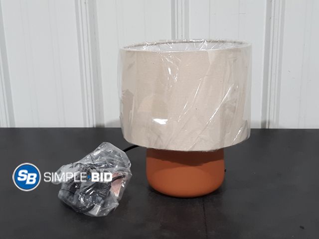 Lot 58-17853 - New Elio ELI-002 13 in. H x 9 in. W x 9 in. D Accent Table Lamp, Beige