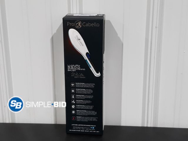 Lot 58-26769 - Pro Cabello Luxury 5500 Straightening Brush, White - Appears Unused