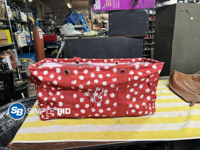 Lot 58-59623 - Thirty-one Utility Tote 
Red with White Polka Dots