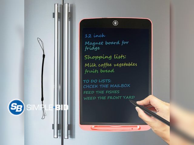 Lot 58-68656 - New Magnetic Grocery List Pad for Fridge, Magnet Pink Fridge Board Grocery Shopping List Message Not...