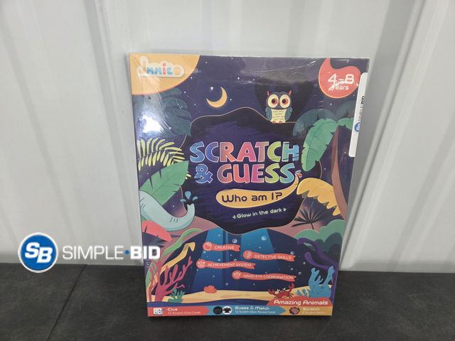 Lot 58-68428 - New JMMICO Glow-in-The-Dark Scratch &amp; Guess Animal Cards, with 2 Pack