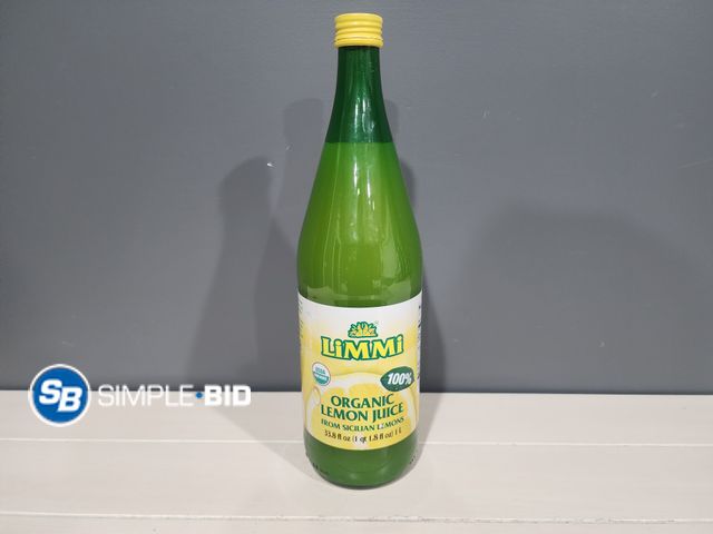 Lot 58-38393 - Limmi Organic LEMON JUICE - unopened - 33.8 fl oz - unopened