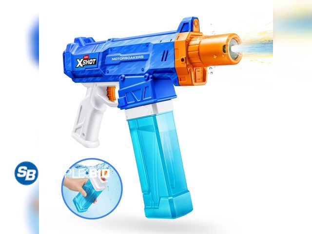 Lot 58-65702 - ZURO XSHOT Water Motor Soakers Water Blaster - Turbo Stream - 2 pack - used but in good condition - ...