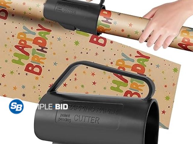 Lot 58-17730 - New Wrapping Paper Cutter, Decoration Roll Papers Gift Wrap Cutting Tool for Birthday Thanksgiving C...