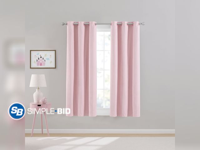 Lot 58-21623 - New Your Zone Kids' Corduroy Blackout Curtain Panel, 1 Panel, Pink, 38" W x 63" L