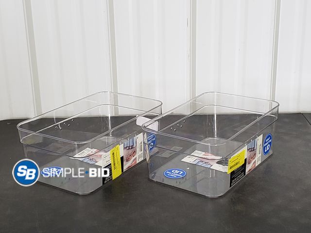 Lot 58-83304 - Lot of (2) New Mainstays Clear Shoe Boxes (does not come with lids)