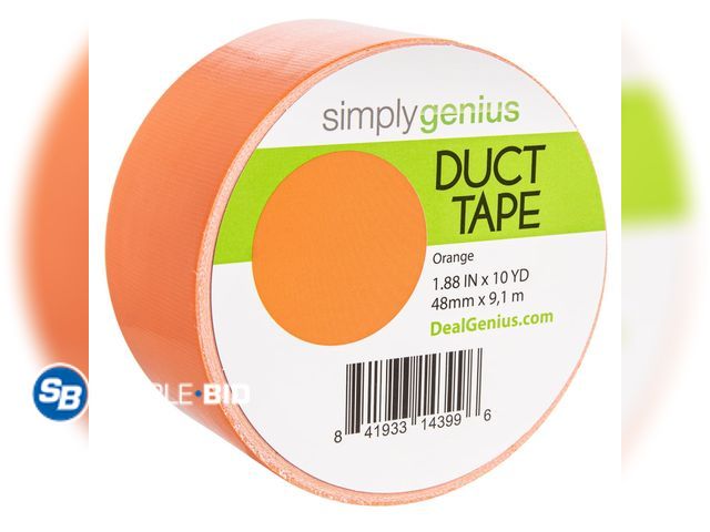 Lot 58-57259 - New Simply Genius Craft Duct Tape Roll with Colors and Patterns, Solid Orange