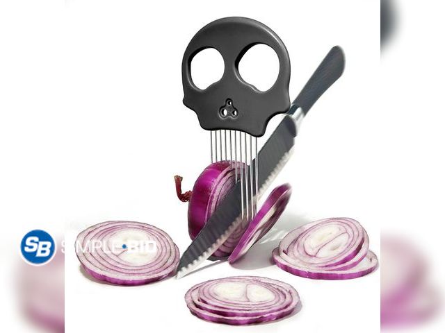 Lot 58-66722 - New Stainless Steel Onion Cutter &amp; Egg Slicer – Multi-Function Vegetable Cutter and Herb Strippe...