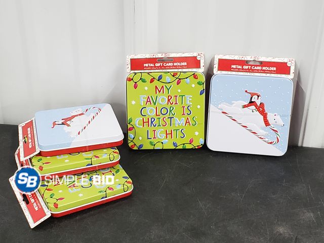 Lot 58-40071 - Lot of (5) New Metal GIFT CARD HOLDERS