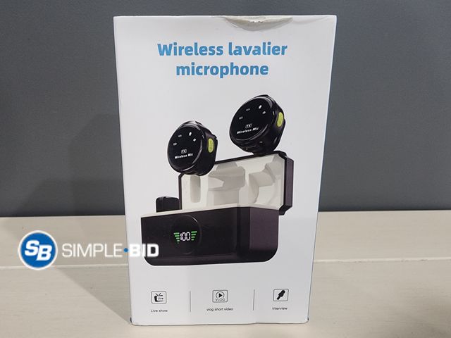 Lot 58-38352 - New Mini Wireless Lavalier Microphone for iPhone/Android/PC/Tablets, Lapel Mics with USB-C/Lightning...