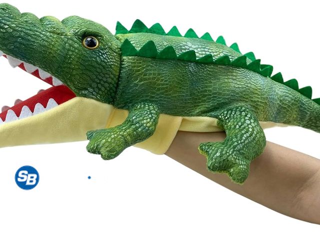 Lot 58-53909 - New okegztoa Hand Puppet Crocodile Puppet,Puppet with Movable Mouth, Role Play Story Animal Puppets,...