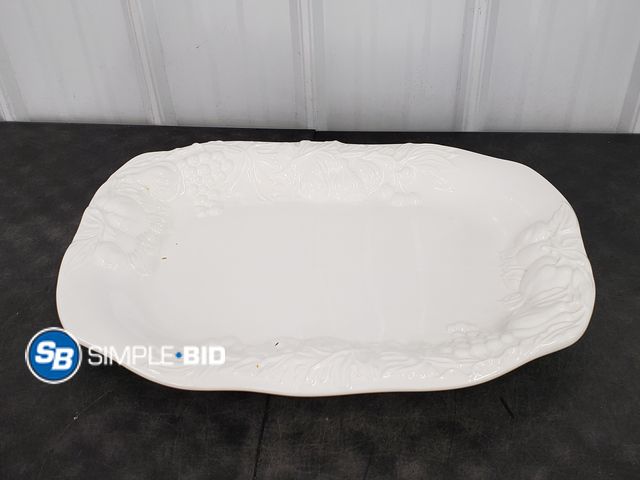 Lot 58-84121 - Vintag White Culinary Essentials Platter Plate
