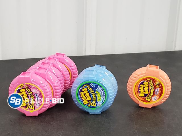 Lot 58-72390 - Lot of (8) HUBBA BUBBA Bubble Tape - (5) Awesome Original -- (2) Blue Raspberry (1) Tangy Tropical -...