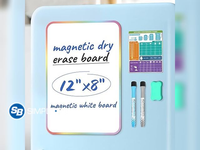 Lot 58-34873 - New Magnetic Dry Erase Board Sheet for Fridge, Magnetic White Board for Refrigerators, 12"x8" Small ...